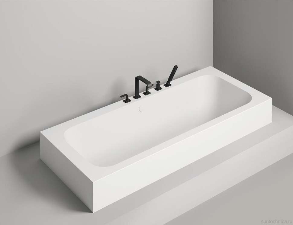 Ванна из искусственного камня Salini Orlanda Axis 190x80 см, встраиваемая, белая, на ножках
