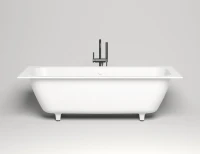 Ванна из искусственного камня Salini Orlanda Axis 190x80 см, встраиваемая, белая, на ножках