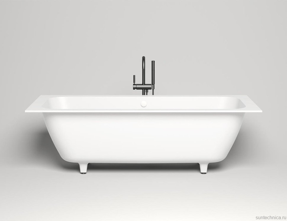 Ванна из искусственного камня Salini Orlanda Axis 190x80 см, встраиваемая, белая, на ножках