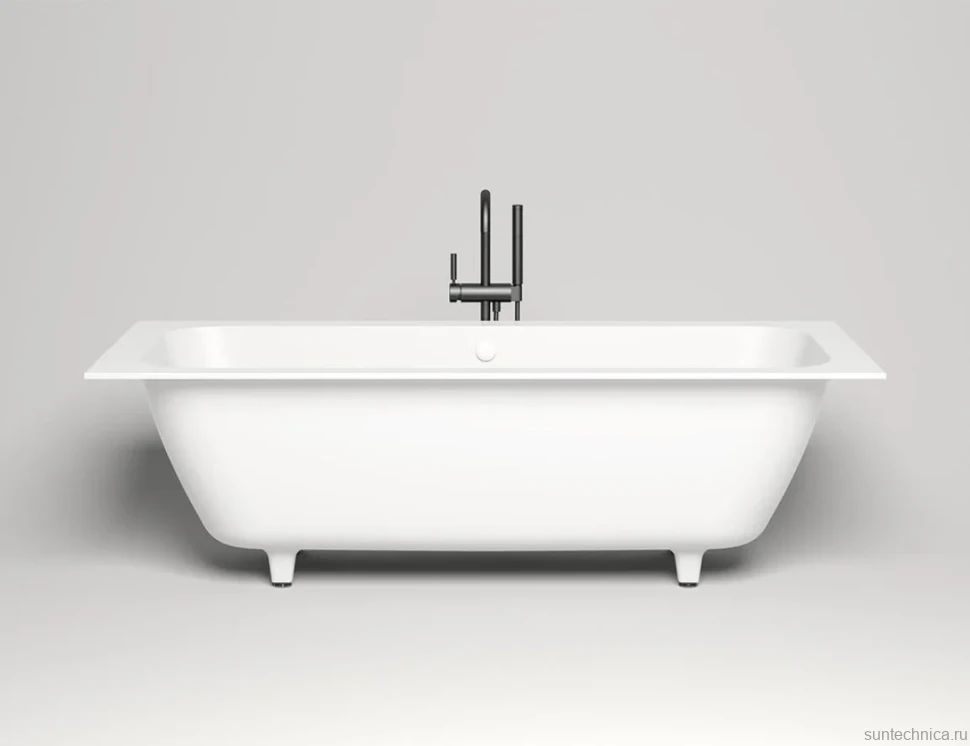 Ванна из искусственного камня Salini Orlanda Axis 190x80 см, встраиваемая, белая, на ножках