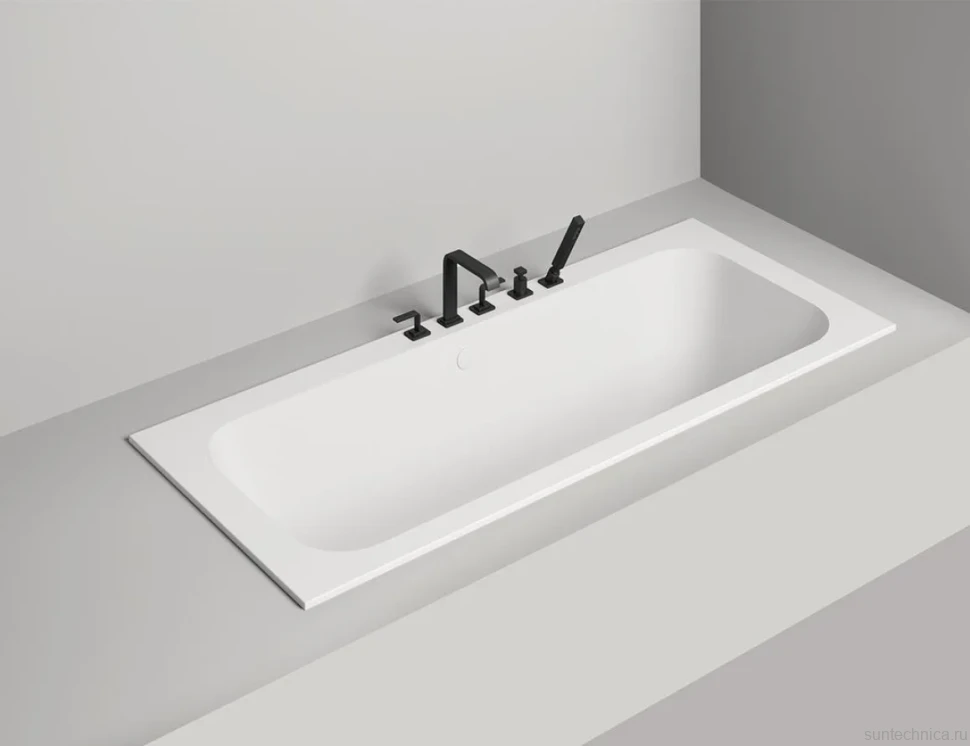 Ванна из искусственного камня Salini Orlanda Axis 190x80 см, встраиваемая, белая, на ножках