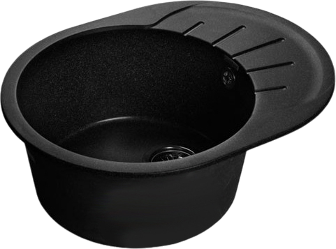 Мойка кухонная GranFest Rondo GF-R580L черный