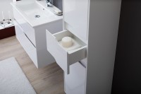 Шкаф пенал для ванной Aquanet Модена 35 R белый