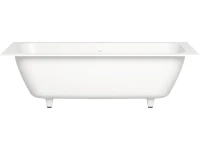 Ванна из искусственного камня Salini Orlanda Axis S-Stone 180x80 см, встраиваемая, матовая белая, на ножках