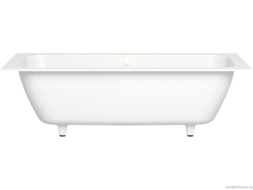 Ванна из искусственного камня Salini Orlanda Axis S-Stone 180x80 см, встраиваемая, матовая белая, на ножках