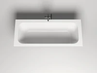 Ванна из искусственного камня Salini Orlanda Axis S-Stone 180x80 см, встраиваемая, матовая белая, на ножках
