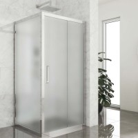 Душевой уголок Kubele DE019 S-MAT-CH 105х105 см, профиль хром