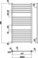 Полотенцесушитель водяной Ravak Norma 0_W 500x100 Полотенцесушитель водяной Ravak Norma 0_W 500x100