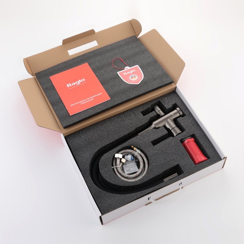 Смеситель для кухни с подключением фильтра Raglo R81.64.09, графит