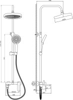 Душевая стойка BELZ B713 B24713-5 золото
