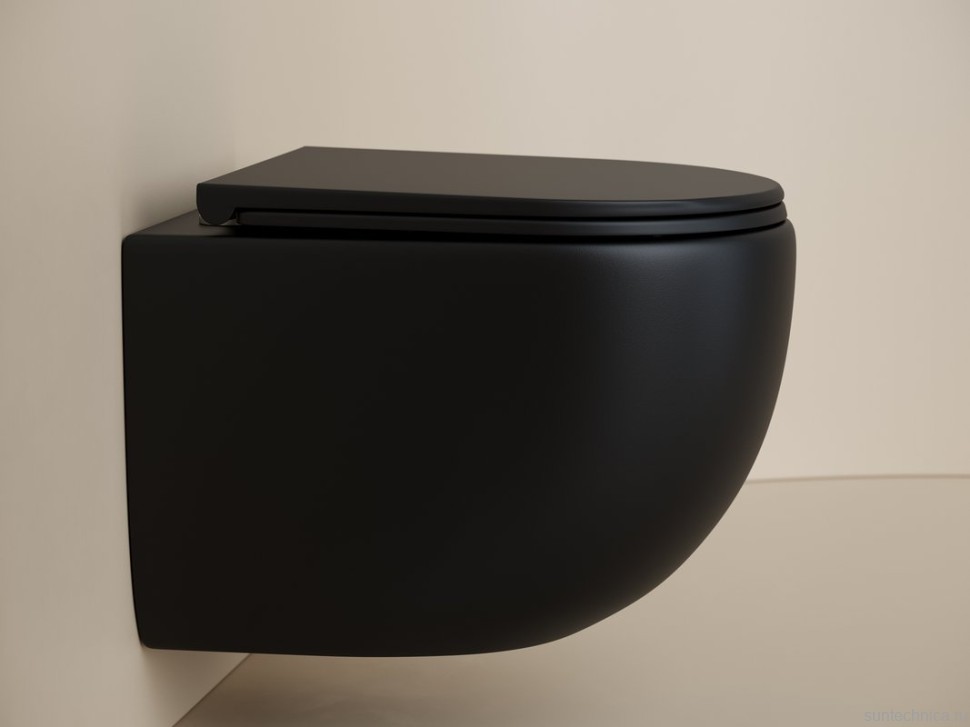 Комплект Унитаз подвесной Ceramicanova UP Rimless CN4007MB черный матовый + Инсталляция TECE Now 9400412 4 в 1 с кнопкой смыва