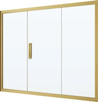 Шторка на ванну Kubele DE019 P3-CLN-BR 170х150 см, профиль бронза
