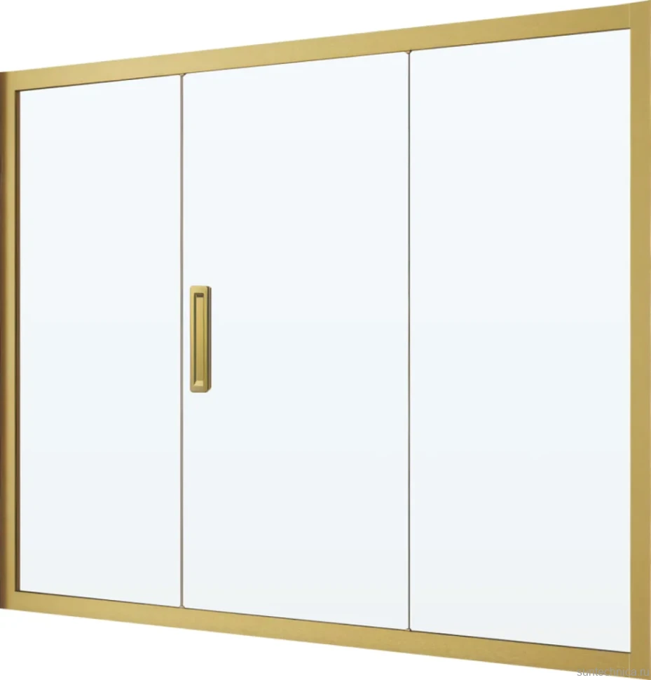 Шторка на ванну Kubele DE019 P3-CLN-BR 170х150 см, профиль бронза