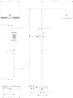 Душевая стойка Wonzon & Woghand WW-AE33110-BG брашированное золото