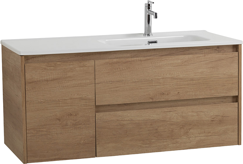 Тумба под раковину BelBagno Kraft 100 R, 2 ящика, дверца, rovere nebrasca nature
