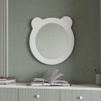 Зеркало AQUATON Каспер Мишка круглое, белое матовое