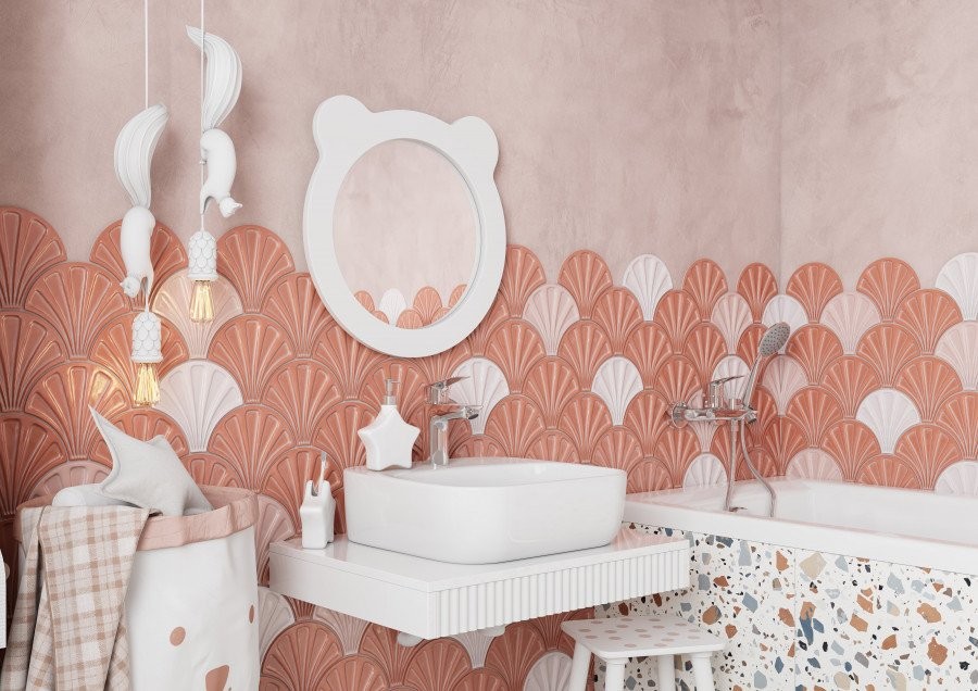 Зеркало AQUATON Каспер Мишка круглое, белое матовое