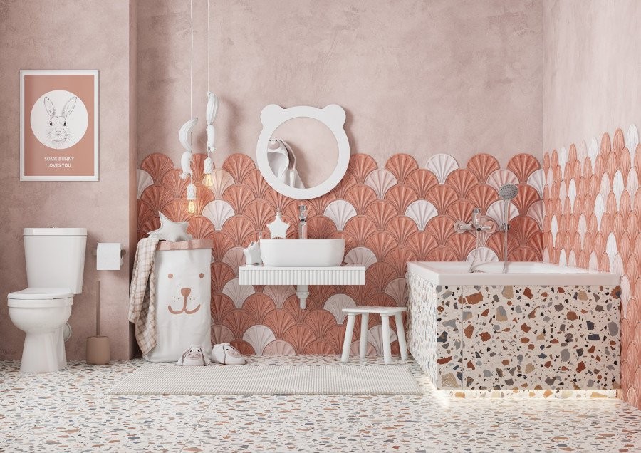 Зеркало AQUATON Каспер Мишка круглое, белое матовое