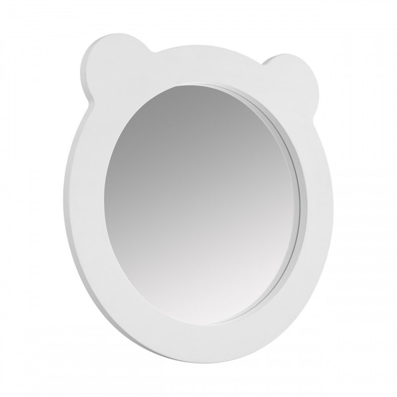 Зеркало AQUATON Каспер Мишка круглое, белое матовое