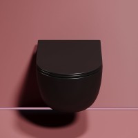 Комплект Унитаз подвесной Ceramicanova Modena Rimless CN6063MB черный матовый + Инсталляция DIWO + Кнопка 7320 белая