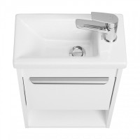 Тумба с раковиной AQUATON Хоуп 40 подвесная, 1 ящик, матовая белая