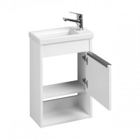 Тумба с раковиной AQUATON Хоуп 40 подвесная, 1 ящик, матовая белая