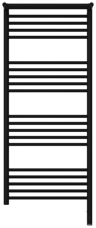 Полотенцесушитель электрический Сунержа Богема 3.1 31-6007-1250 130x55 см, подключение справа, матовый черный, лесенка, с полкой