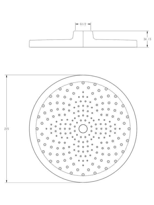 Верхний душ Haiba HB009 черный