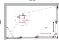 Душевой уголок BelBagno Luce AH-21-140/90-C-Cr профиль хром, стекло прозрачное
