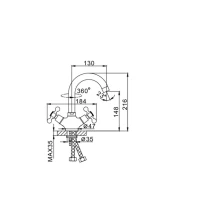 Смеситель для раковины Frap H19 F1319 хром Смеситель для раковины Frap H19 F1319 хром