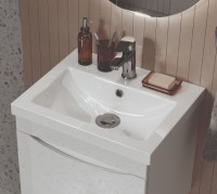 Мебель для ванной комнаты Velvex Vizo 50 подвесная, глянцевая белая