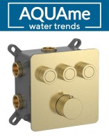 Смеситель для ванны AQUAme с термостатом встраиваемый AQM8812BG