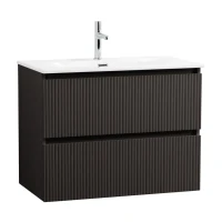 Мебель для ванной комнаты BelBagno Uno-mini 90 подвесная, 2 ящика, матовая темно-серая