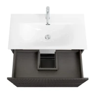 Мебель для ванной комнаты BelBagno Uno-mini 90 подвесная, 2 ящика, матовая темно-серая