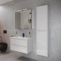 Мебель для ванной комнаты Sancos Libra 80 см белый глянец
