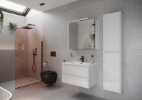 Мебель для ванной комнаты Sancos Libra 80 см белый глянец