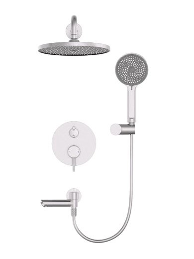 Душевой комплект Wonzon & Woghand Solo WW-939032-BN С ВНУТРЕННЕЙ ЧАСТЬЮ, брашированный никель