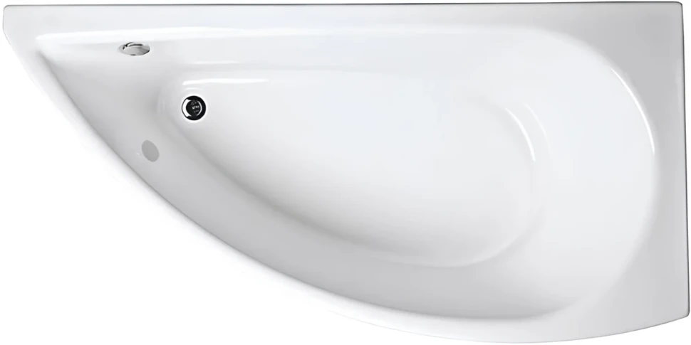 Комплект Акриловая ванна 1MarKa Piccolo R Премиум 150x75 см, угловая, правая, встраиваемая, белая, асимметричная, с экраном, со сливом-переливом