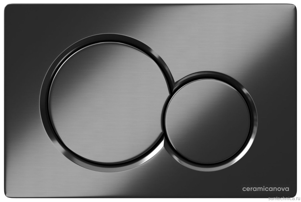 Кнопка смыва для унитаза Ceramicanova CN12-003GG пластик, цвет вороненая сталь