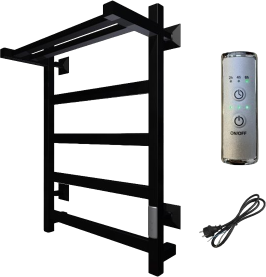 Полотенцесушитель электрический Тругор Пэк сп 20 П 60x50 с выключателем, черный