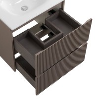 Мебель для ванной комнаты BelBagno Uno 70 подвесная, 2 ящика, матовая бежевая