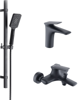 Комплект для ванной BOND Cube B03-5388 матовый черный Комплект для ванной BOND Cube B03-5388 матовый черный