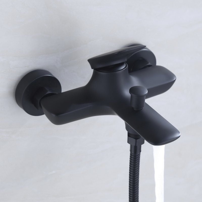 Комплект для ванной BOND Cube B03-5388 матовый черный