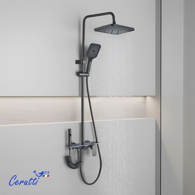 Душевая стойка Ceruttispa 11358 графит