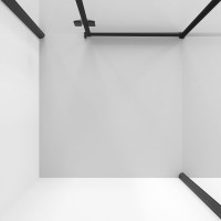 Душевой уголок Niagara Nova NG-6831-34BLACK 90x90, профиль черный матовый, стекло прозрачное