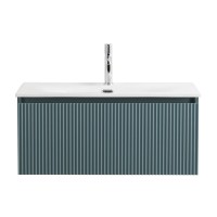 Тумба с раковиной BelBagno Uno 80 подвесная, 1 ящик, матовая голубая