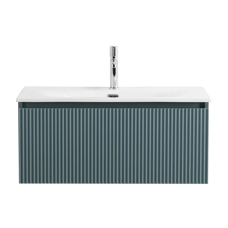 Тумба с раковиной BelBagno Uno 80 подвесная, 1 ящик, матовая голубая