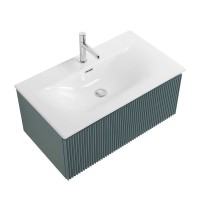 Тумба с раковиной BelBagno Uno 80 подвесная, 1 ящик, матовая голубая