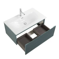 Тумба с раковиной BelBagno Uno 80 подвесная, 1 ящик, матовая голубая