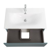 Тумба с раковиной BelBagno Uno 80 подвесная, 1 ящик, матовая голубая